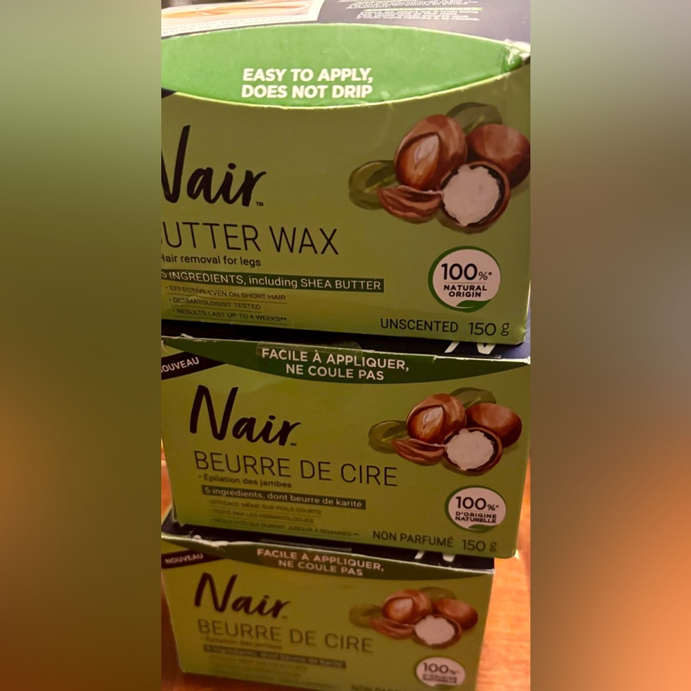 Set of 3 boxes Shea Butter Wax. Unopened, small damage on boxes.